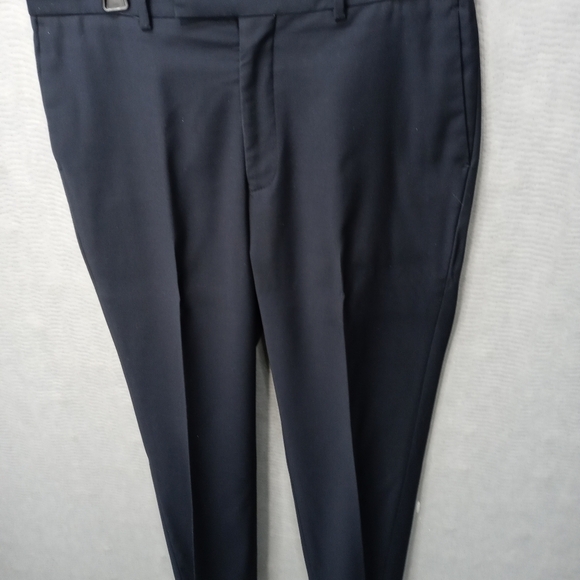 Valenti Uomo men's navy blue polyester dress pants - Picture 2 of 10